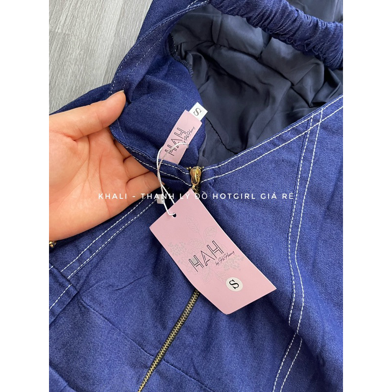 Pass Váy jean cup ngực newtag HAH Sz S