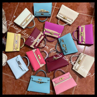 💎 túi kelly khâu tay mini 19cm - da espom nhập khẩu