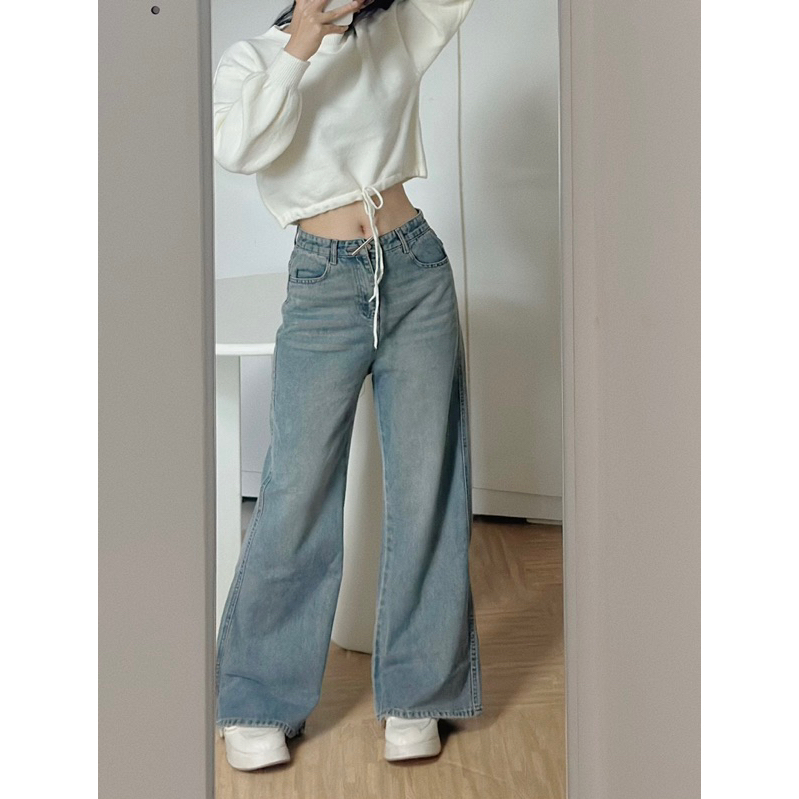 Quần jeans suông hơi loe QC 7317 - Eighteen Again