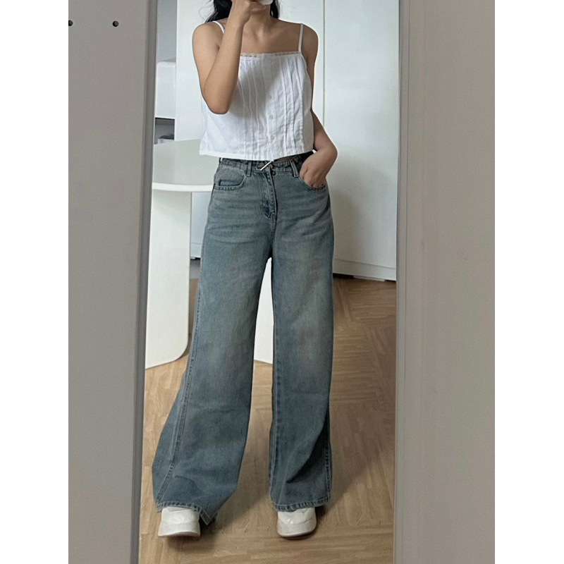 Quần jeans suông hơi loe QC 7317 - Eighteen Again
