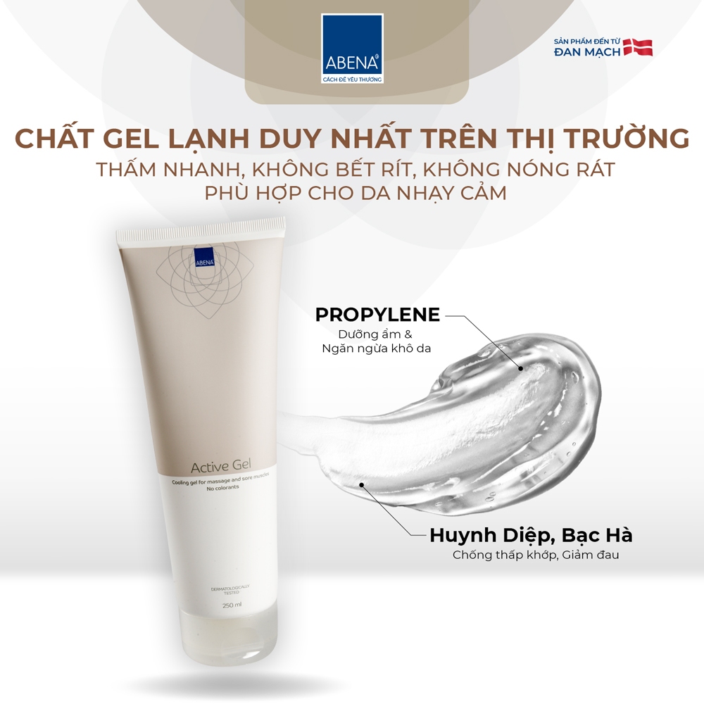 Gel xoa bóp lạnh giảm đau cơ Abena ActivGel mẫu mới - Nhập khẩu Đan Mạch