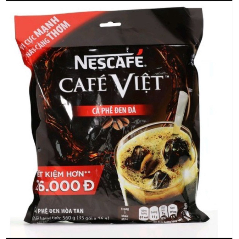 Combo 2 bịch Cafe đen hoà tan Nescafe’ Cafe’ Việt