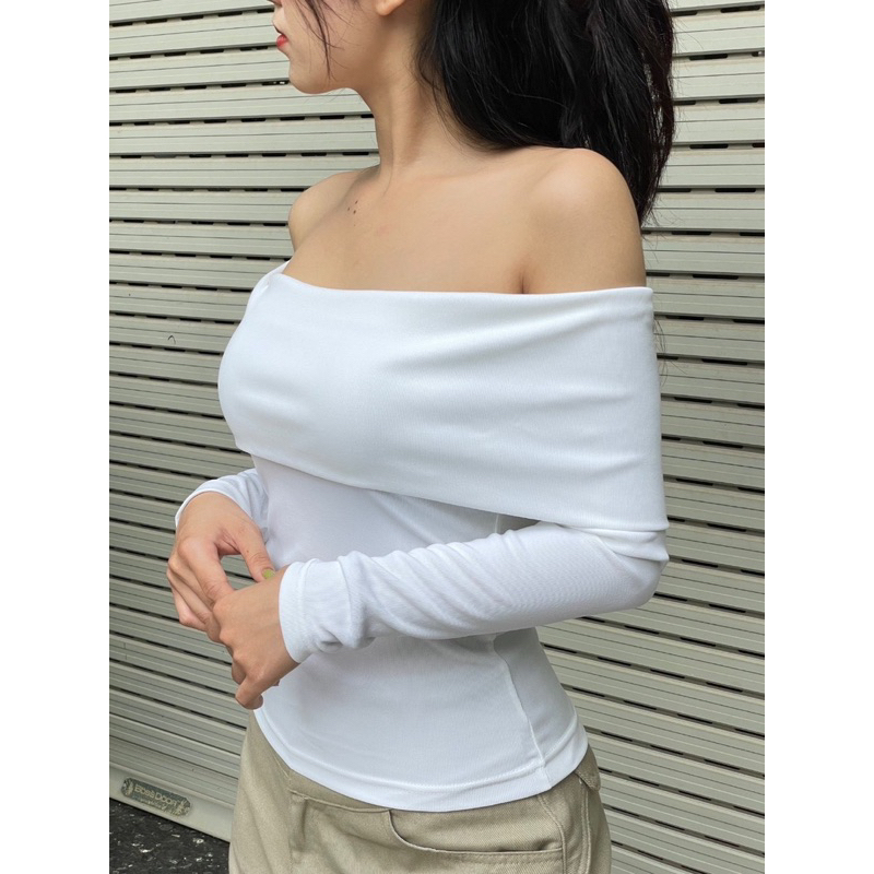 ÁO LEN TĂM TRỄ VAI THU ĐÔNG SEXY - CT222