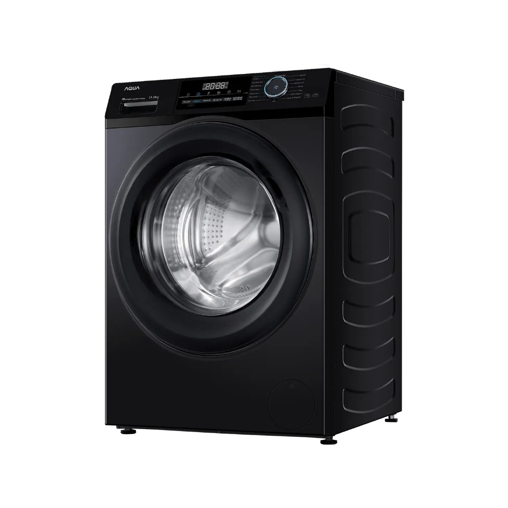 Máy giặt Aqua AQD-D1102G BK 11kg cửa trước lồng ngang, Bảo hành chính hãng 24 tháng