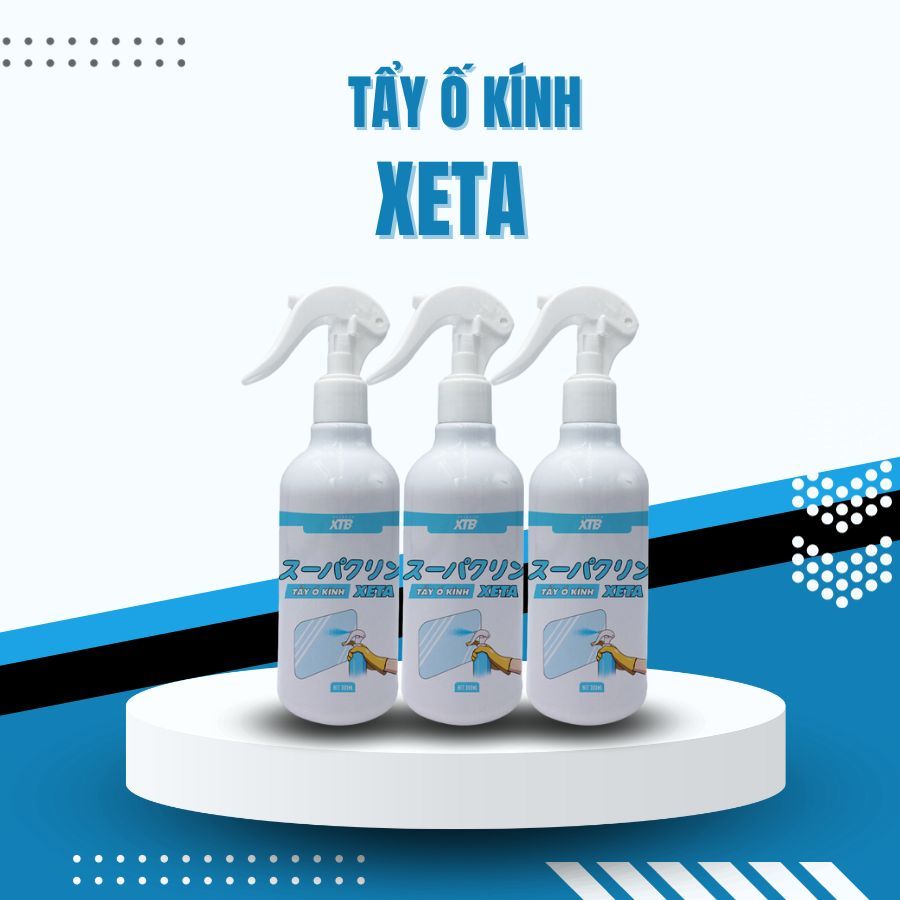 Tẩy ố kính ô tô phủ nano XETA 300ml phiên bản mới 2023 làm sạch an toàn cho kính xe, tẩy ố, mốc cặn canxi chính hãng