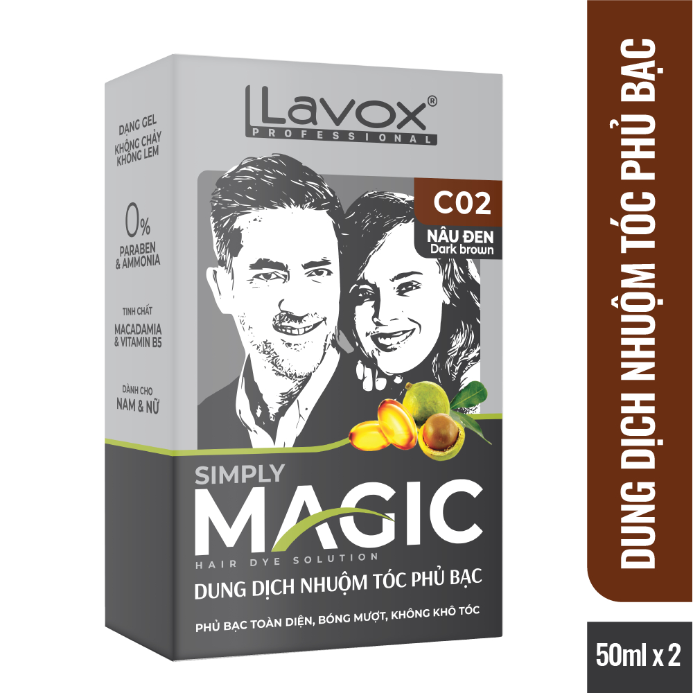 Nhuộm Tóc Phủ Bạc Magic Lavox Lên Màu Tự Nhiên