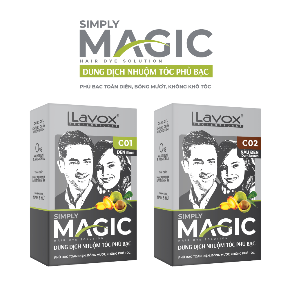 Nhuộm Tóc Phủ Bạc Magic Lavox Lên Màu Tự Nhiên