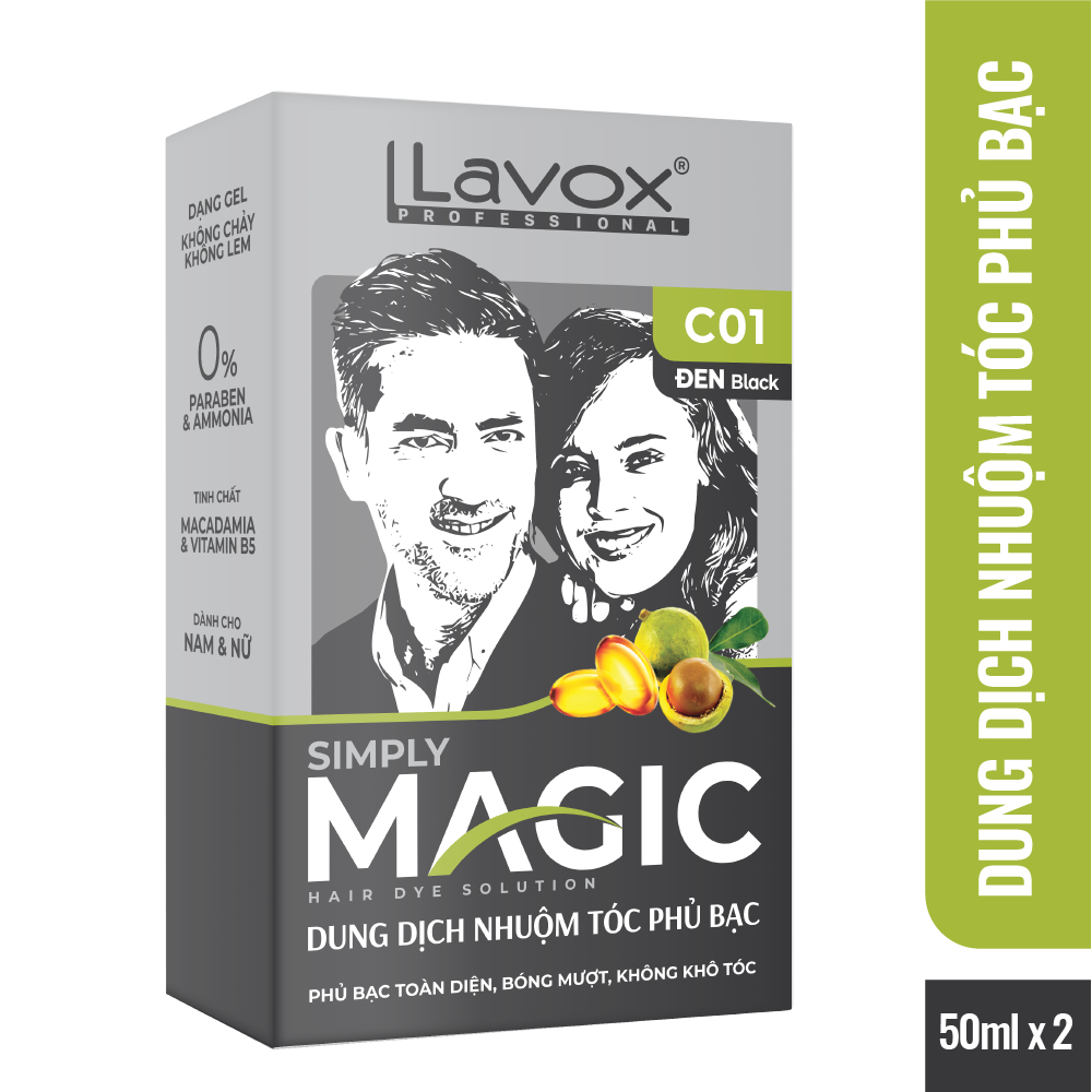 Nhuộm Tóc Phủ Bạc Magic Lavox Lên Màu Tự Nhiên