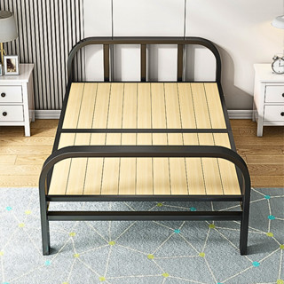 Giường sắt gấp gọn tiện lợi 100cm, Giường ngủ văn phòng khung sắt xếp gọn