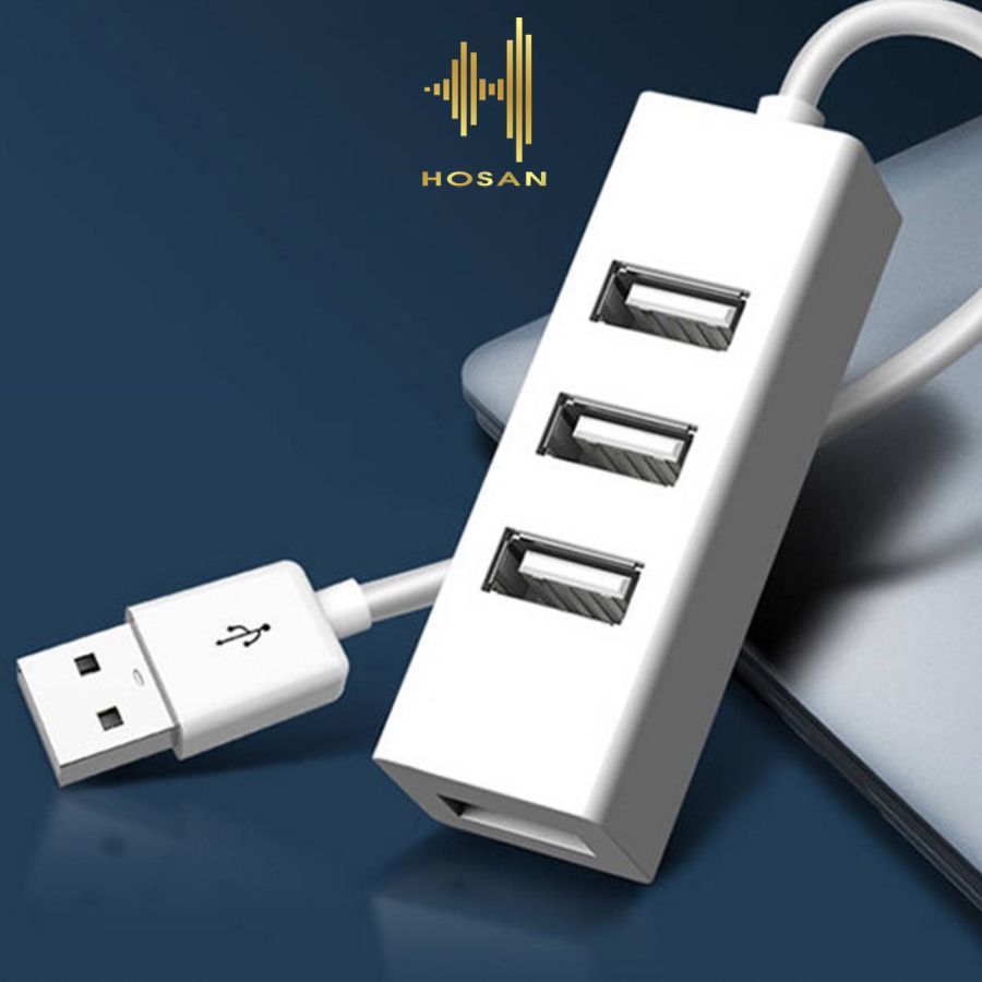 Bộ chia USB HOSAN 4 cổng USB 2.0 hình chữ nhật thiết kế nhỏ gọn tốc độ cao hỗ trợ máy tính