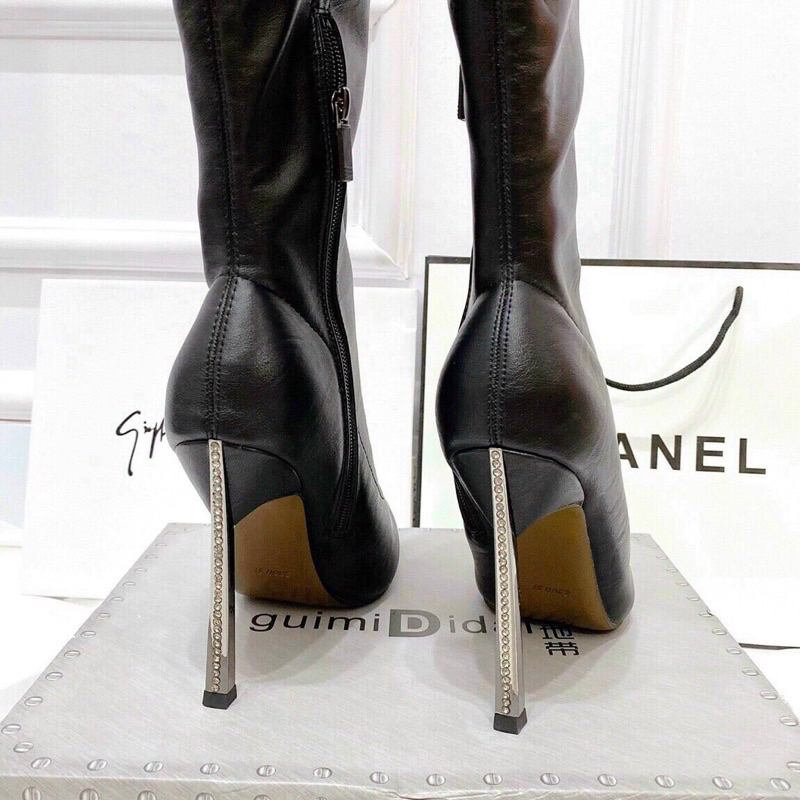 BOOT qua đầu gối dây chuông gót nhọn 9cm siêu sang