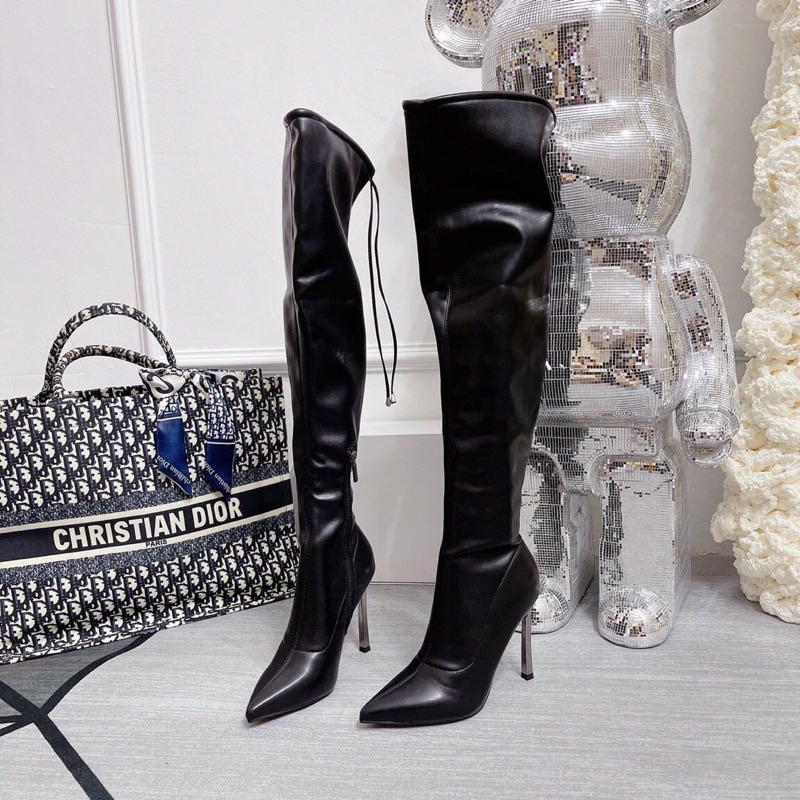 BOOT qua đầu gối dây chuông gót nhọn 9cm siêu sang
