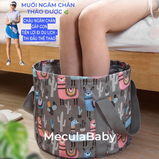 Bồn ngâm chân gấp gọn, muối ngâm chân thảo dược