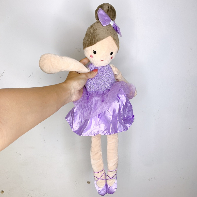 Búp bê ba lê chân dài tím mộng mơ thú nhồi bông đồ chơi dễ thương
