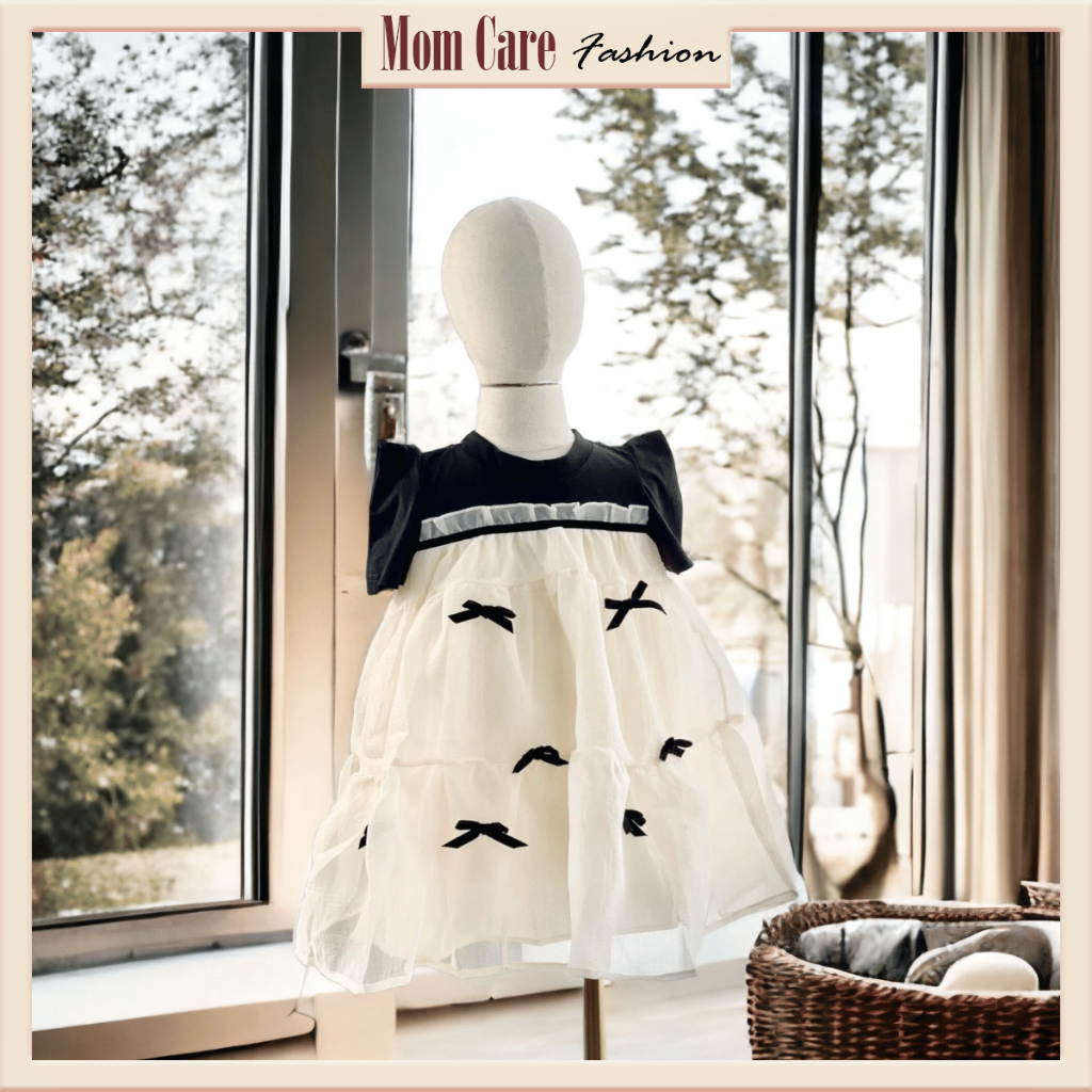 TT170 (8-32kg) Váy bé gái chông chúa, tùng váy bồng bềnh, vải Organza mềm, không ngứa - Momcare Dress