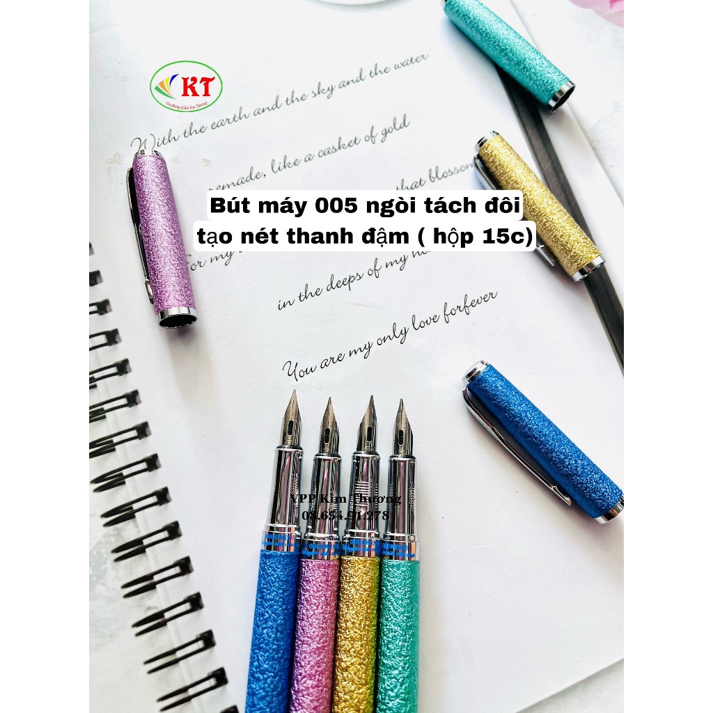 Bút Máy 005/870 -Ngòi Viết Calligraphy Tách Đôi Tự Tạo Nét Thanh Nét Đậm. Bút luyện chữ đẹp, viết tiêu đề cỡ S