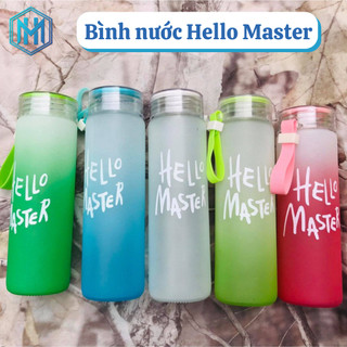 Bình nước Hello Master bình đựng nước, bình giữ nhiệt thuỷ tinh 500ml