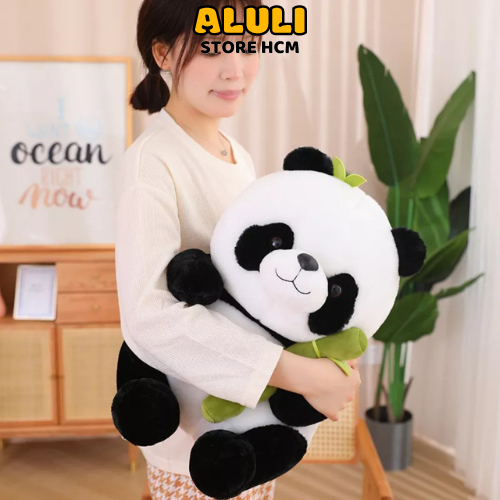 Gấu bông gấu trúc panda ôm tre dễ thương êm mịn ALULI