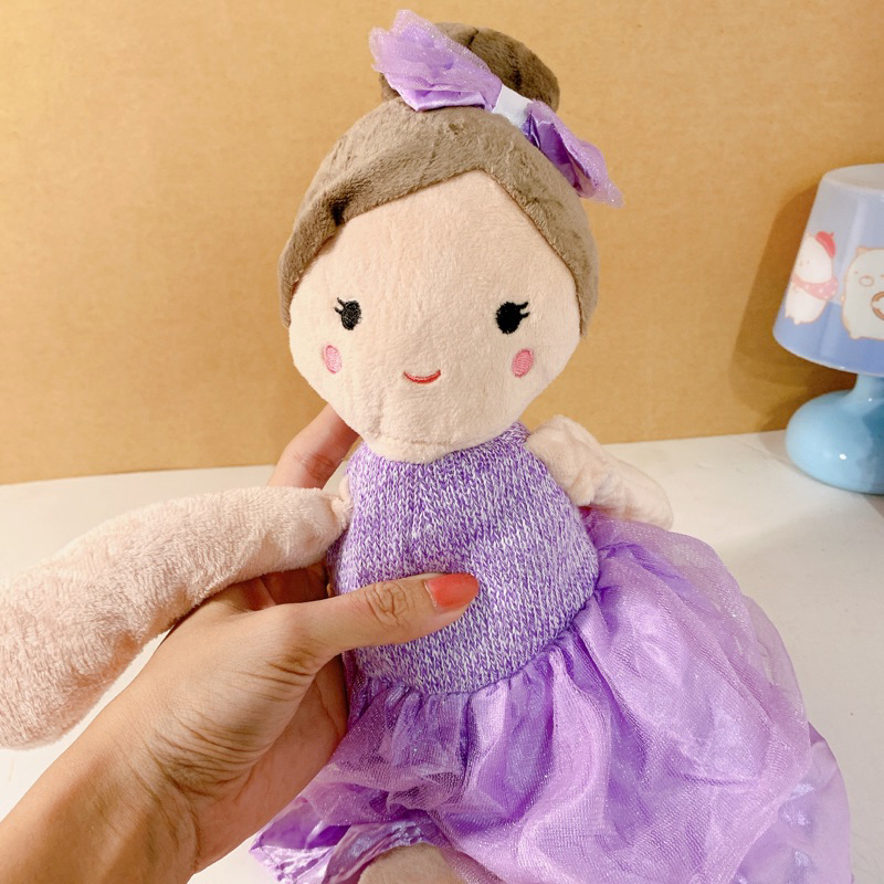 Búp bê ba lê chân dài tím mộng mơ thú nhồi bông đồ chơi dễ thương