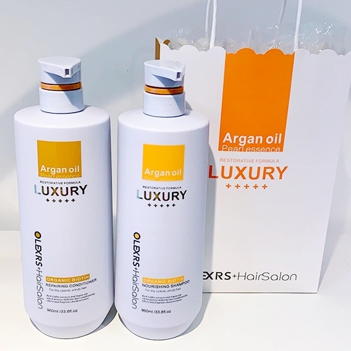 Dầu Gội Xả Olexrs Argan Oil & Pearl Essence Repairing Luxury - Olexrs Argan Oil Luxury 960ml cc