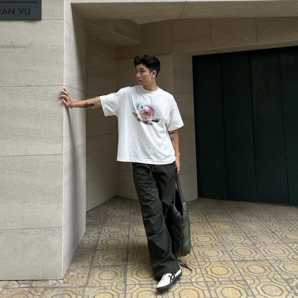 Áo Thun Nam Ngắn Tay Beuter " Glimpse of Insight" White Boxy T-shirt