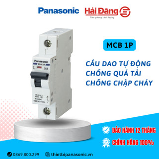 [CB Tép] Aptomat MCB 1 Pha Panasonic 6A đến 63A dòng cắt 6kA - Cầu dao tự động DIN - Bảo hành chính hãng