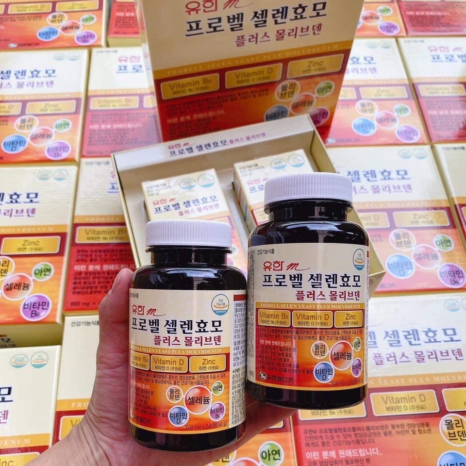 Viên Uống Tăng Cân D Selen Yeast Hàn Quốc Hộp 2 Lọ * 240 Viên, Giúp ăn ngon, ngủ ngon và tăng cân theo ý muốn