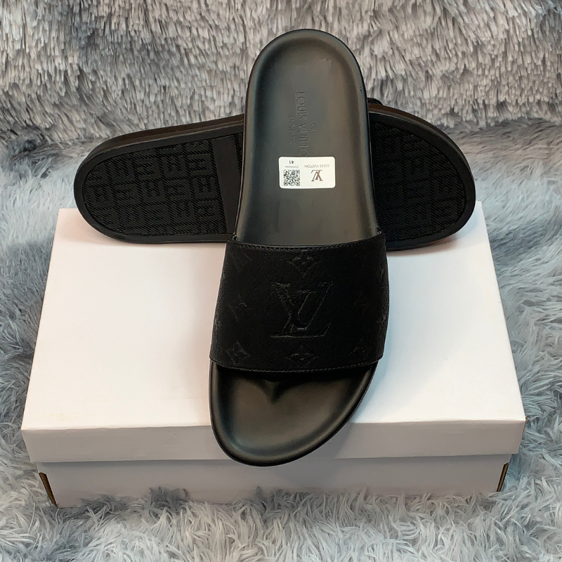 Dép Nam l.v quai Ngang Đế Đúc Cao Su Non Đi Êm Chân Kiểu Dáng Thời Trang Năng Động FULL SIZE 38 - 43