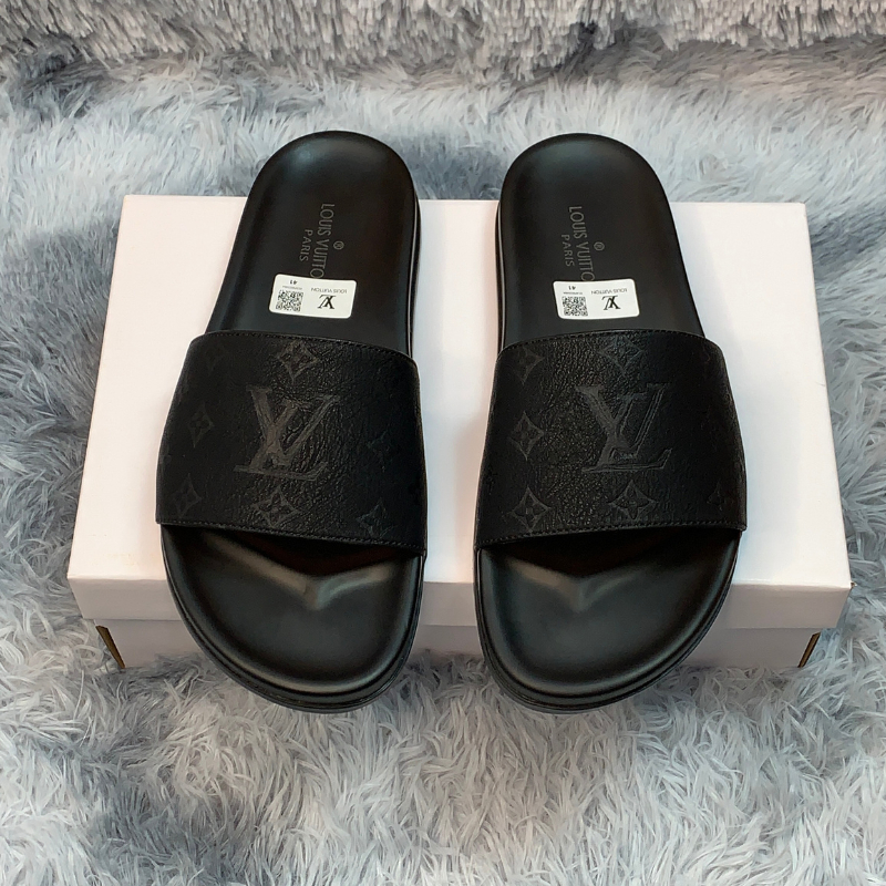 Dép Nam l.v quai Ngang Đế Đúc Cao Su Non Đi Êm Chân Kiểu Dáng Thời Trang Năng Động FULL SIZE 38 - 43