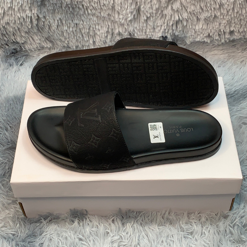 Dép Nam l.v quai Ngang Đế Đúc Cao Su Non Đi Êm Chân Kiểu Dáng Thời Trang Năng Động FULL SIZE 38 - 43