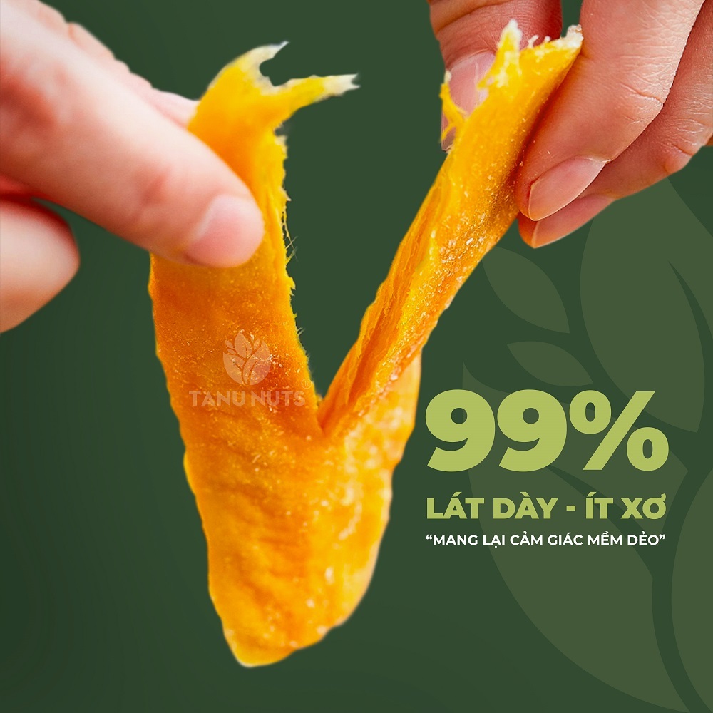 Xoài sấy dẻo TANU NUTS túi 400g, trái cây sấy tốt cho người ăn kiêng, bà bầu.