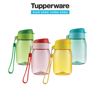 Bình nước Mini Lohas 350ml TUPPERWEAR nhỏ nhắn xinh xắn dây đeo tiện dụng hằng ngày