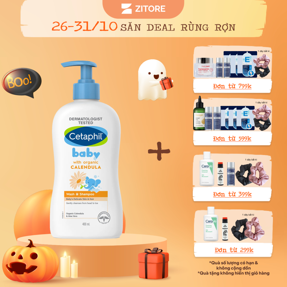 Sữa Tắm Gội Cetaphil Dịu Lành Cho Bé 400mL - Sản Phẩm Chính Hãng Tại Zitore