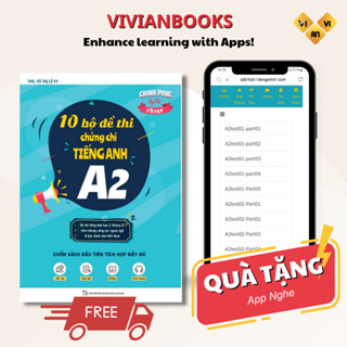 Sách 10 Bộ đề thi chứng chỉ tiếng Anh A2 - Ôn thi Vstep bậc 2 - chứng chỉ ngoại ngữ bậc 2
