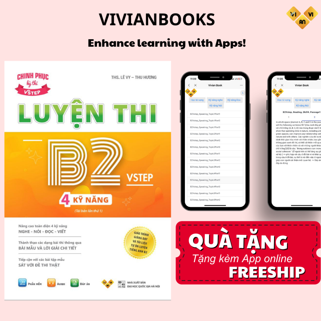 Sách Luyện thi B2 Vstep 4 kỹ năng - Ôn thi chứng chỉ tiếng Anh bậc 4 (bằng B2 tiếng Anh) khung năng lực Ngoại ngữ 6 bậc | BigBuy360 - bigbuy360.vn