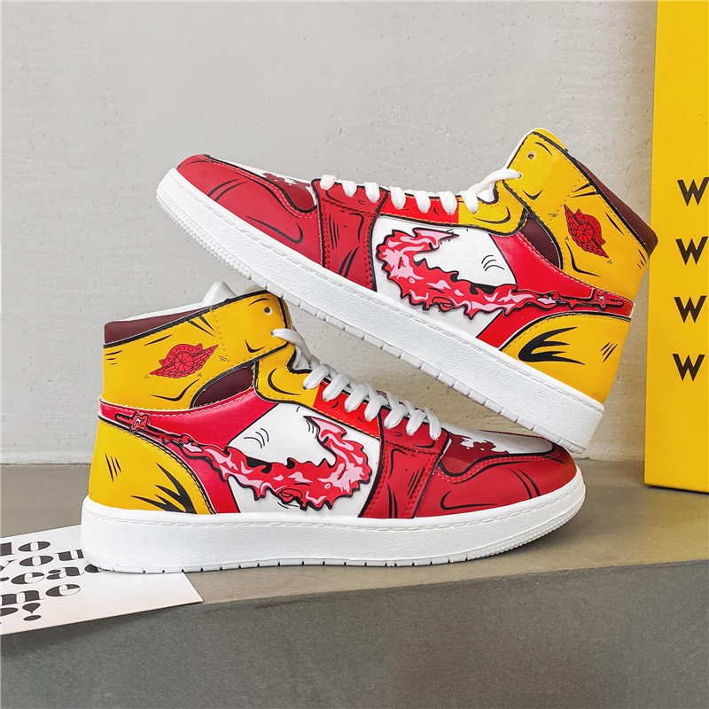 Giày Anime KimetSu Bản Đẹp In Nhiệt Không Phai Xanh Trắng phù hợp đi cosplay TEEBAO