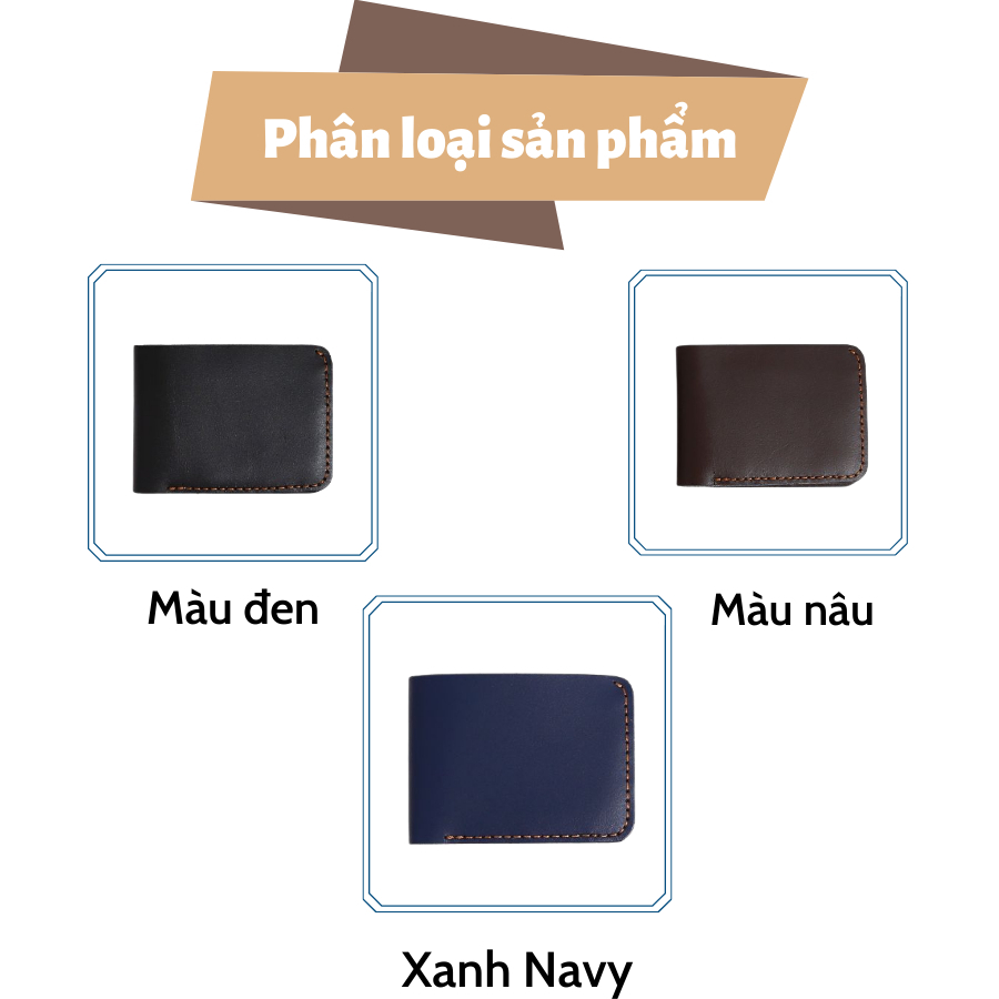 Ví Nam Đẹp Mini Phong Cách Thời Trang Đơn Giản Năng Động, Bóp Da Độ Bền Cao - CM25