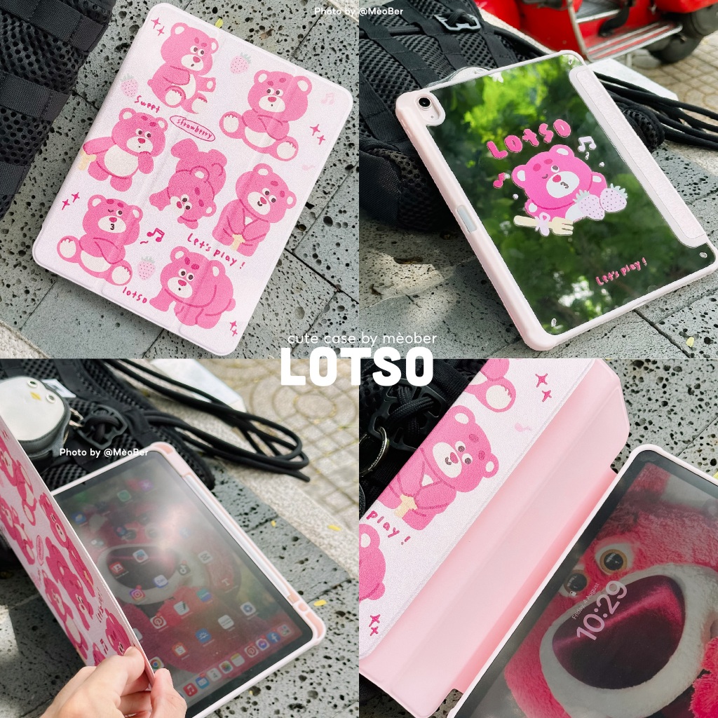 Bao da case i pad Cute Acrylic, phối màu pastel, in 3D & chống ố cho i pad Gen 7 8 9, Air 4 5, Pro 11 12.9