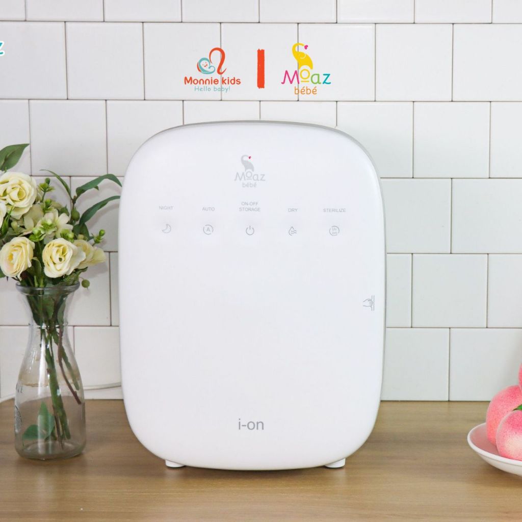 Máy tiệt trùng sấy khô bình sữa UVC ION Moaz BéBé MB072 cho bé - Monnie Kids