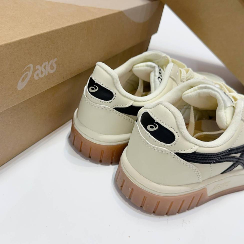 Giày Thể Thao Asics.Court MZ Kem Đen Và Kem Xám, Giày Thể Thao Nam Nữ Asics Mẫu Mới Thiết Kế Độc Lạ 2023