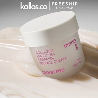 Kem Dưỡng Innisfree Collagen Green Tea Ceramide Bounce Cream Peptide Firming Ampoule Cream - Kallos Vietnam