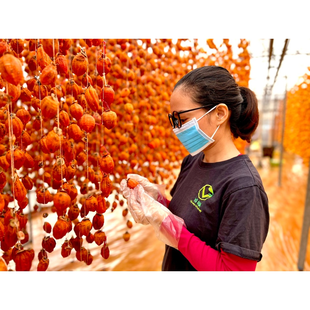 VG FARM Hồng Treo Gió Vip ( 30-40 trái/ kg) Đà Lạt - Treo gió tự nhiên, mật béo dẻo thơm ngon, đặc sản mùa thu Đà Lạt