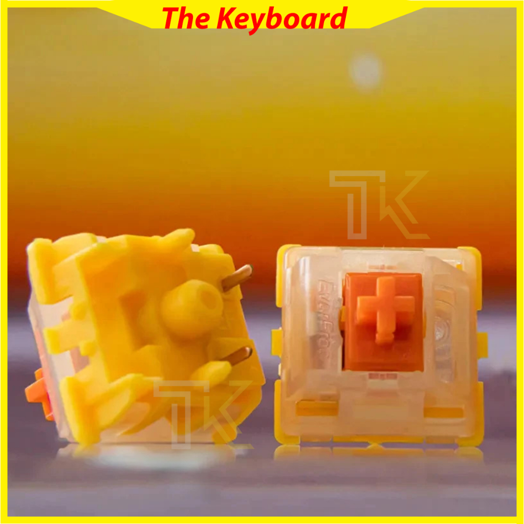 Gateron Curry Switch prelube. Switch bàn phím cơ giá rẻ.