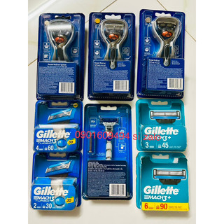 Dao cạo râu 3 lưỡi Gillette Mach3/Fusion5 Cạo Pin / Mach3 Turbo 3D và đầu lưỡi thay