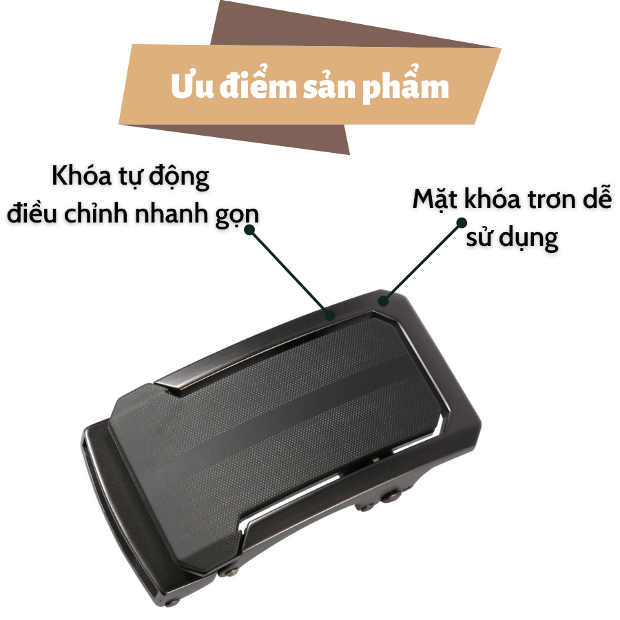 Thắt Lưng Nam Da Bò Thật Khóa Tự Động Cao Cấp Sang Trọng - TL22