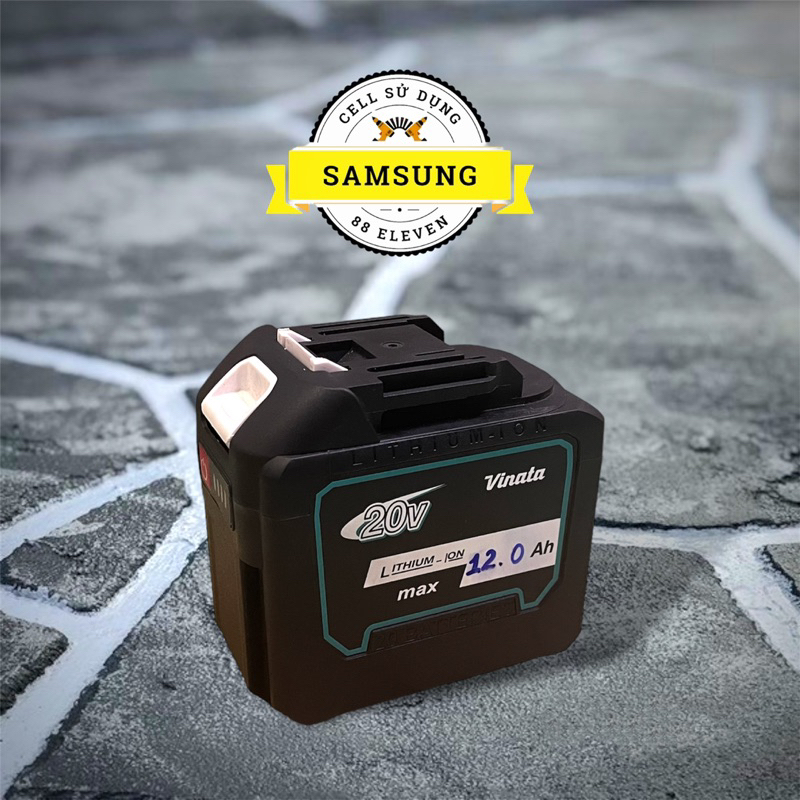 Pin Makita 20V 12.0Ah nhận sạc Adaptor