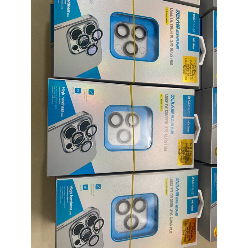 Cường lực Len cam KUZOOM PVD 2 tầng như Zin máy IPhone 15pro/15promax/14promax/15/15plus