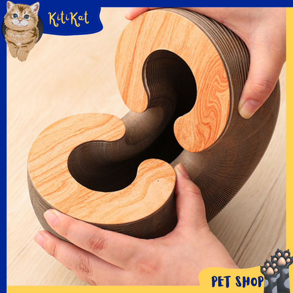 Đồ chơi cho mèo cào móng, Bàn cào móng ma thuật cho mèo, Đồ chơi xoay tròn thay đổi hình dạng nhiều kích thước