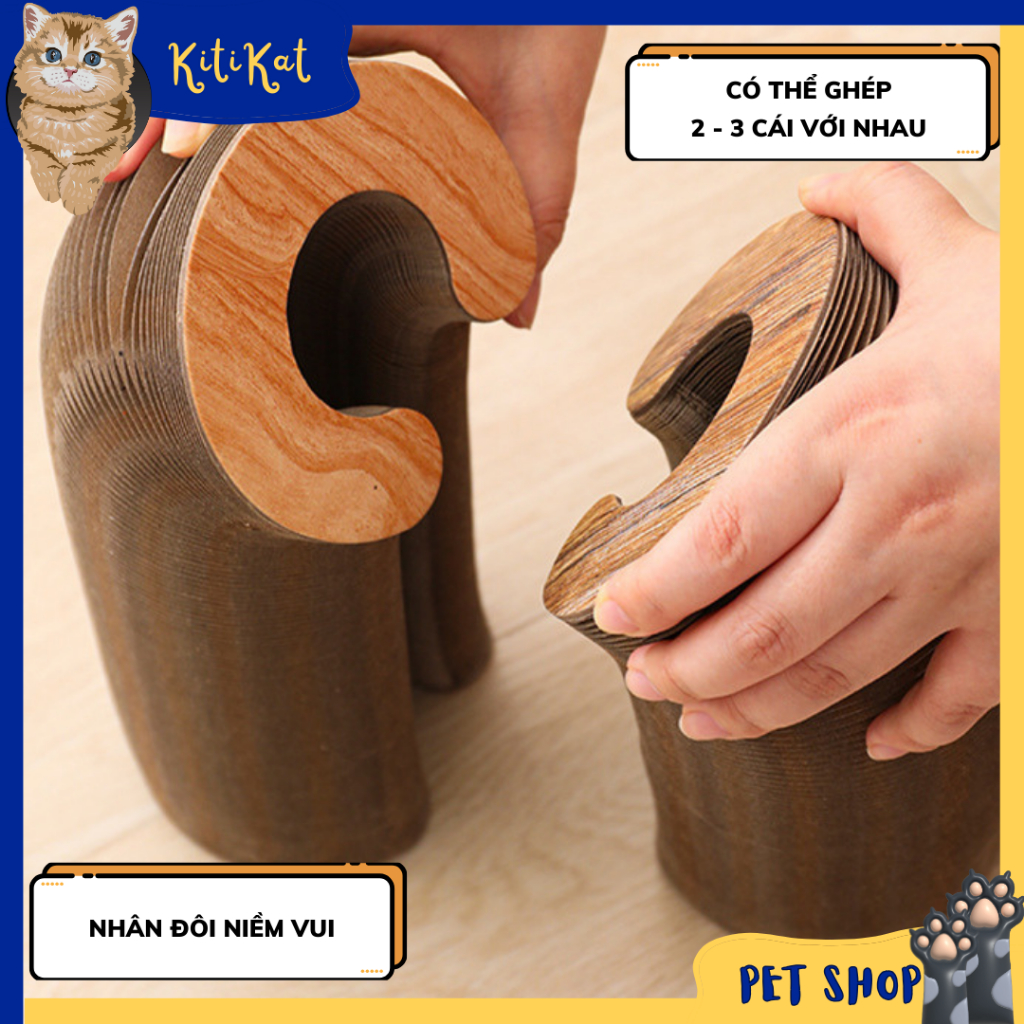 Đồ chơi cho mèo cào móng, Bàn cào móng ma thuật cho mèo, Đồ chơi xoay tròn thay đổi hình dạng nhiều kích thước