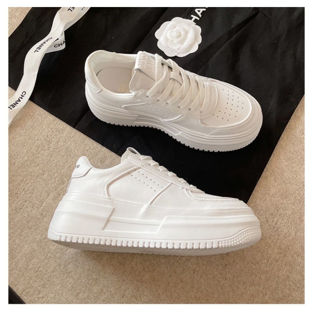 GiàyThể Thao Nữ Độn Đế 5cm mũi tròn dày dặn cao cấp phong cách Hàn Quốc TeeBao